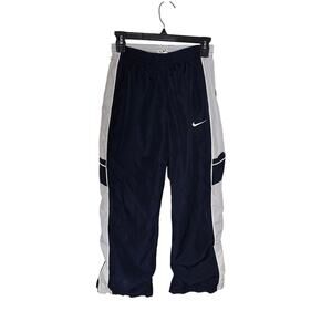 Vintage Nike Navy Gray White Windbreaker Track Pants Youth Large Great Condition